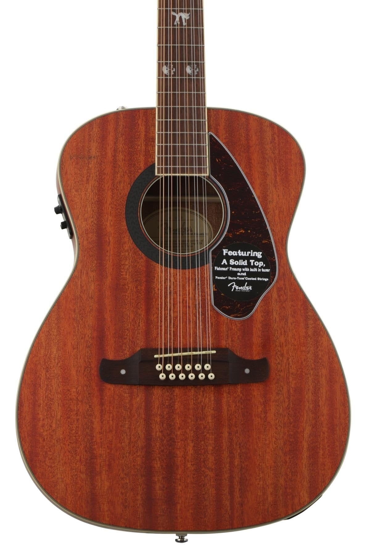 Fender Tim Armstrong Hellcat 12-String Concert Acoustic Guitar, with 2-Year Warranty, Natural, Walnut Fingerboard