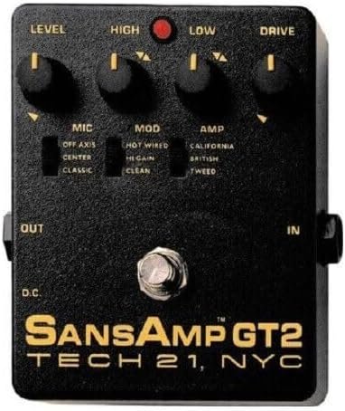 Tech 21 SansAmp GT2 Tube Amp Emulator Pedal