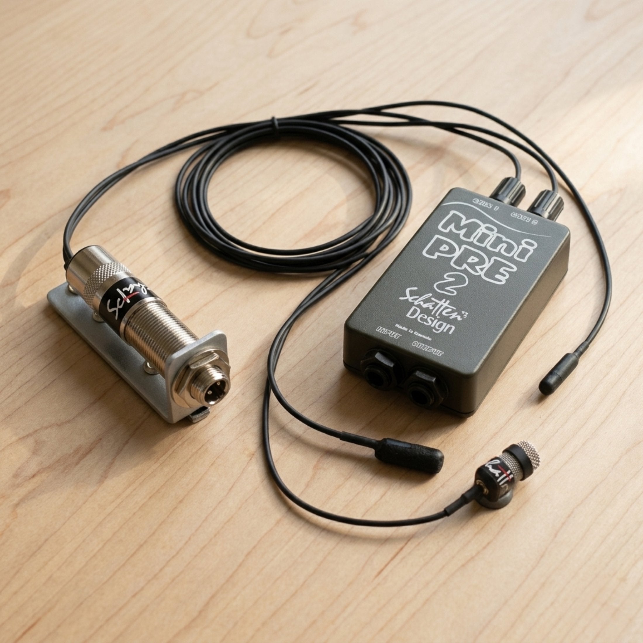 BJ-02M Banjo Pickup w/Microphone and Mini-Pre 2 Dual Channel Preamp