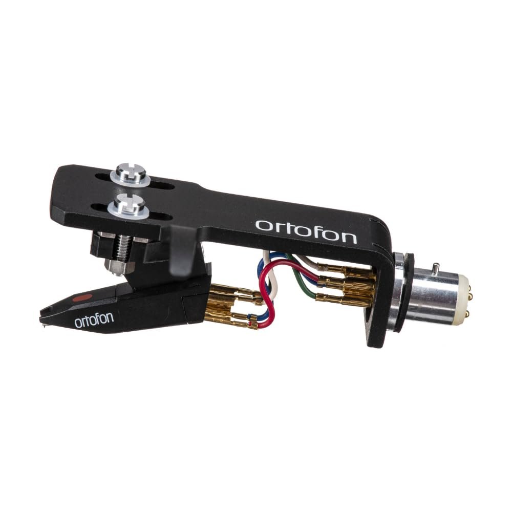 Ortofon OM PRO S Pre-Mounted on SH-4 Black Ortofon Headshell Bundle with Liquid Audio Carbon Fiber Record Brush & Instrument Polishing Cloth