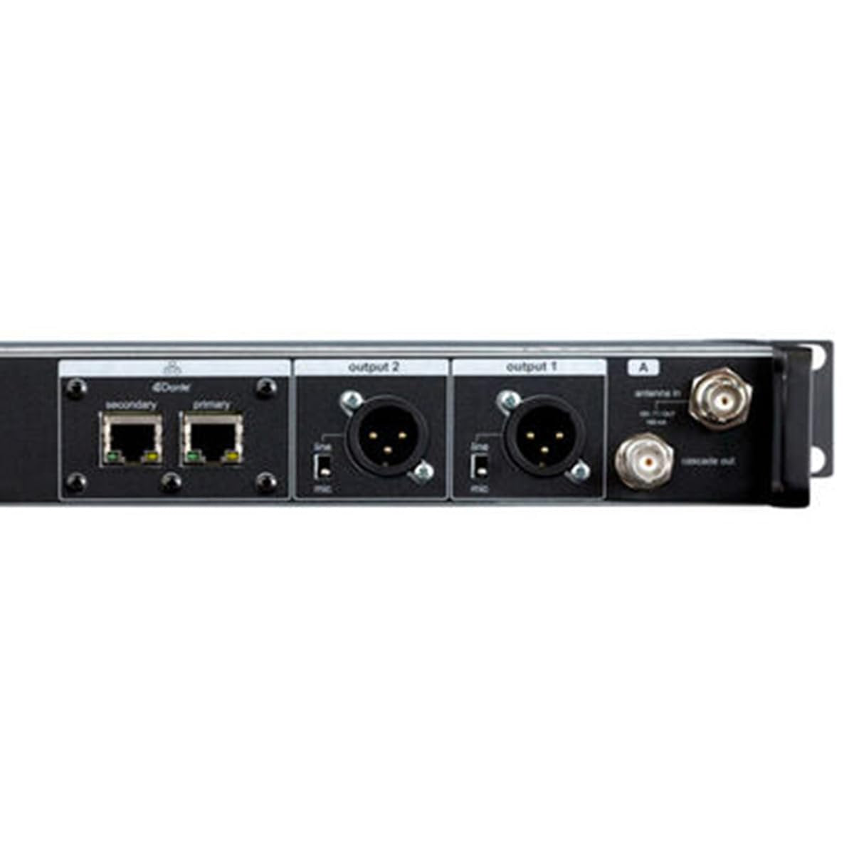 Shure ULXD4D Dual Channel Digital Wireless Receiver – for ULX-D Wireless Systems, Dante Enabled, Transmitters Sold Separately | G57 Band (ULXD4D=-G57)
