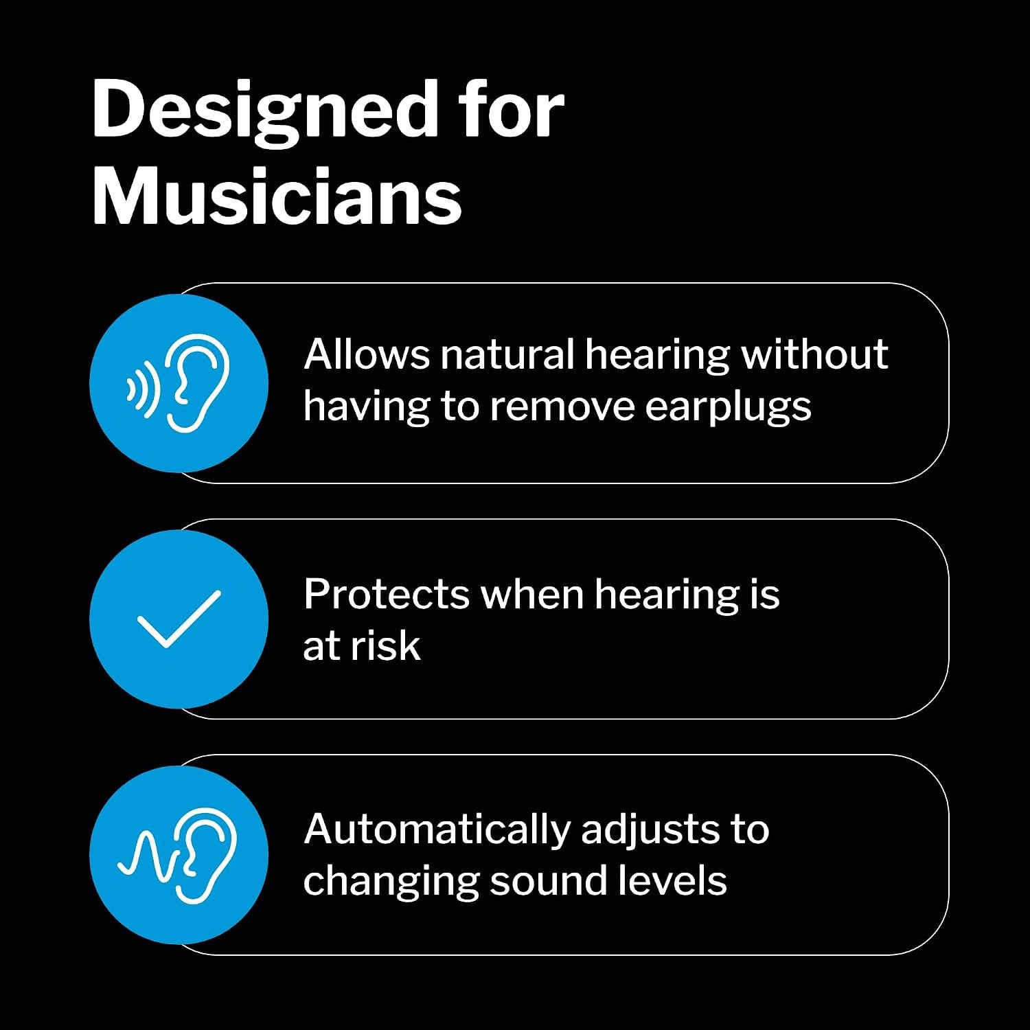 Etymotic MusicPro - High-Fidelity Electronic Musician Earplugs with Active Hearing Protection - Includes Multiple Eartips for Universal Fit