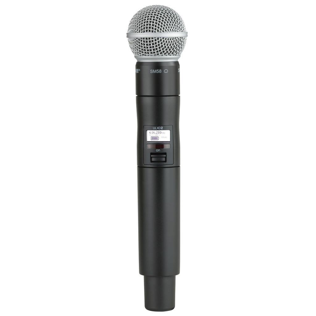 Shure ULXD2/SM58 Handheld Transmitter with SM58 Mic Capsule – for ULX-D Digital Wireless Systems, Receiver Sold Separately | G57 Band (ULXD2/SM58=-G57)