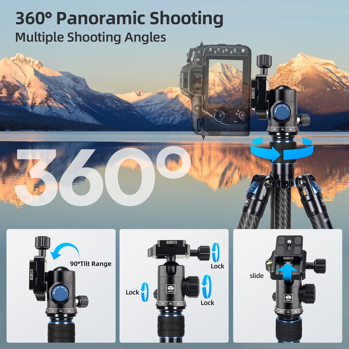 SIRUI AT-125 Carbon Fiber Travel Tripod with Ball Head