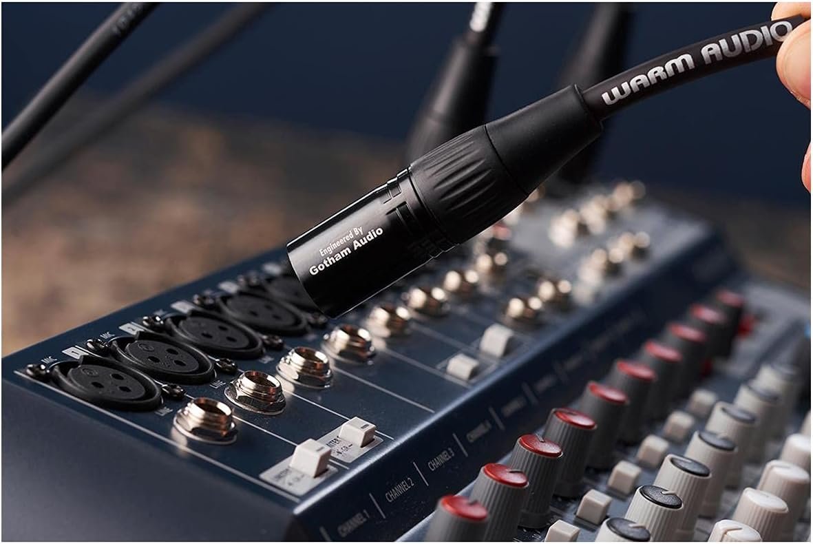 Warm Audio Pro Series XLR Female to XLR Male Microphone Cable - 10-foot, Black/Silver, (Pro-XLR-10')