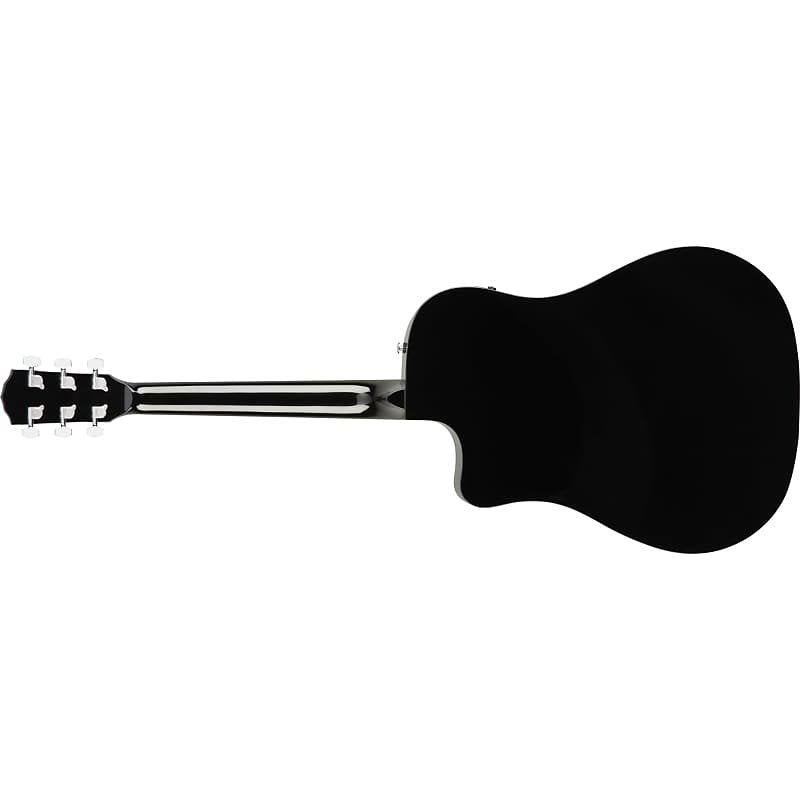Fender CD-60SCE Dreadnought Acoustic Guitar, Walnut Fingerboard, Black, 0970113006