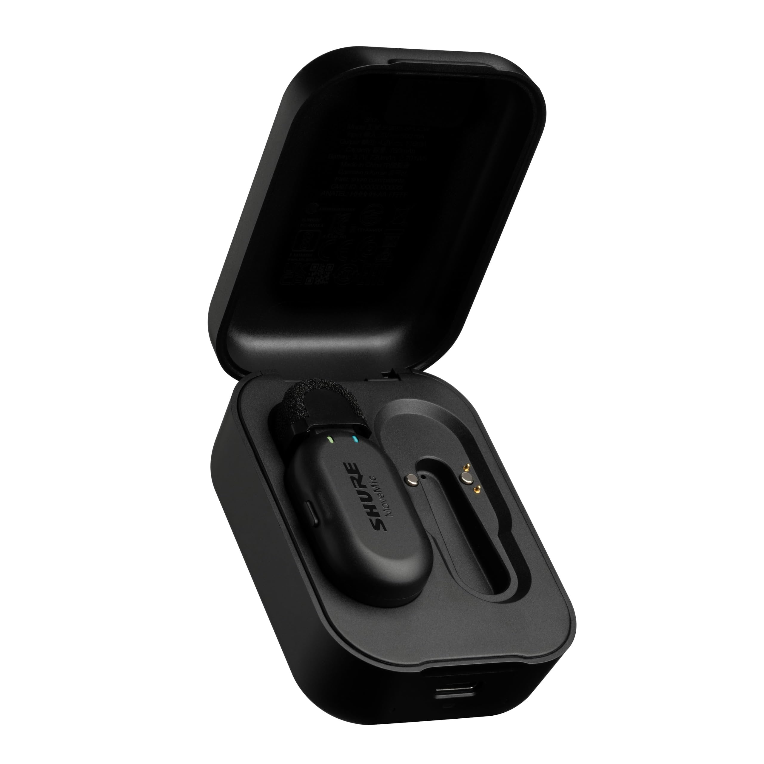 Shure MoveMic One - Pro Direct to Phone Wireless Lavalier Microphone for iPhone & Android, Bluetooth Mini Mic, 24 Hours Charge, Quick Set Up, IPX4, Compact & Portable Clip Lav (MV-ONE-Z7)