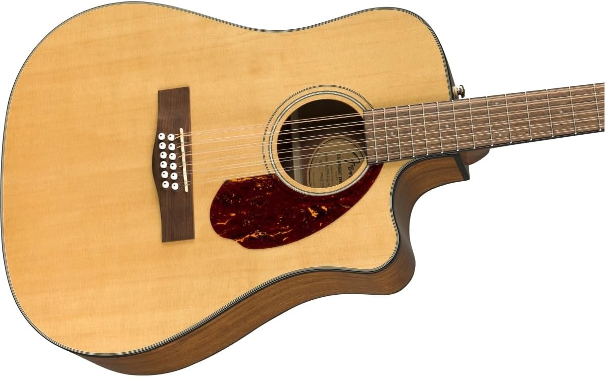 Fender CD-60 Dreadnought Acoustic Guitar V3 with Case, Walnut Fingerboard, Black, 0970110206