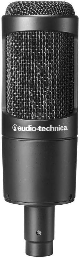 Audio-Technica AT2035PK Vocal Microphone Pack for Streaming/Podcasting, Includes XLR Mic, Adjustable Boom Arm, Shock Mount, & Monitor Headphones, Black