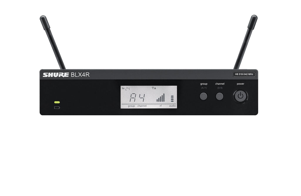 Shure BLX4R Single Channel Rack Mount Receiver - for use with BLX Wireless Systems, Transmitter Sold Separately | H11 Band (BLX4R=-H11)