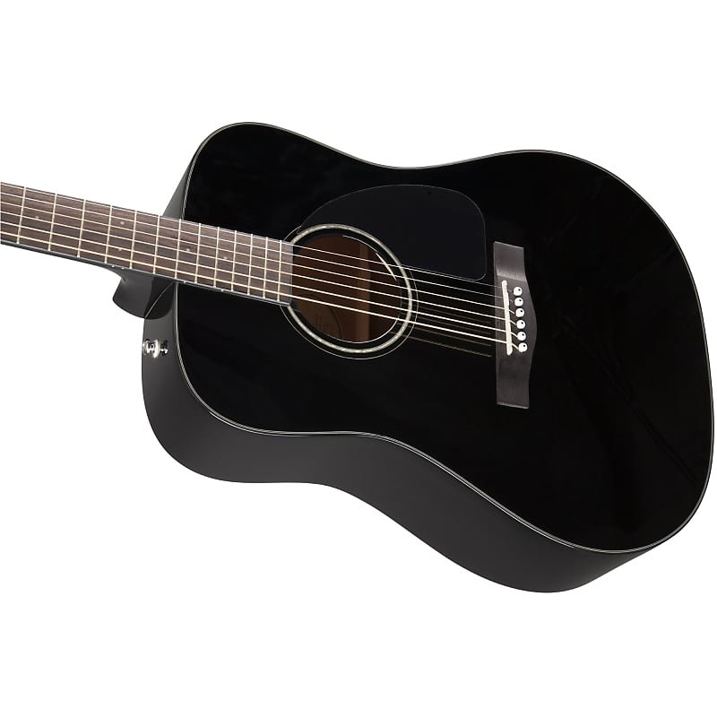 Fender CD-60 Dreadnought Acoustic Guitar V3 with Case, Walnut Fingerboard, Black, 0970110206