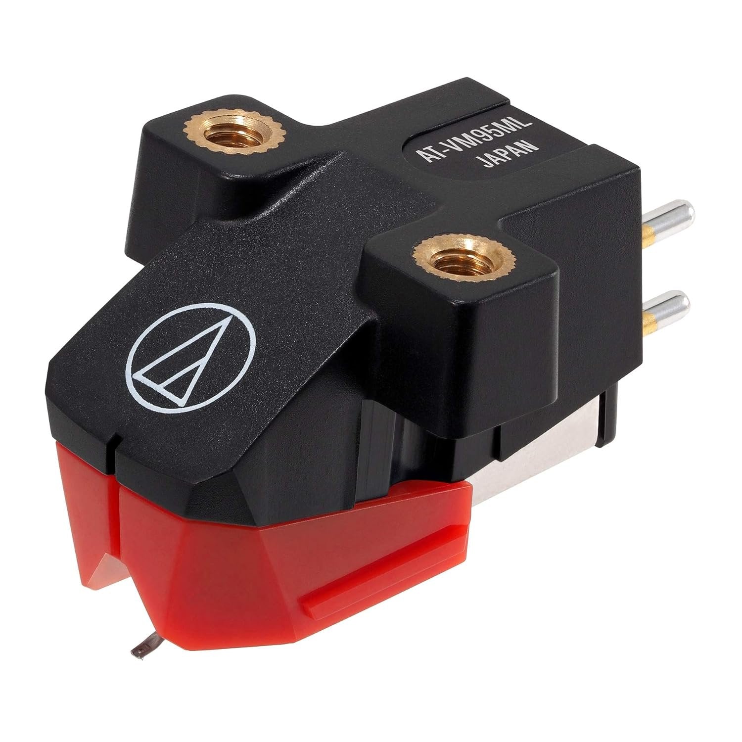Audio-Technica AT-VM95ML Dual Moving Magnet Turntable Cartridge with Micro-Linear Stylus and Aluminum Cantilever Red