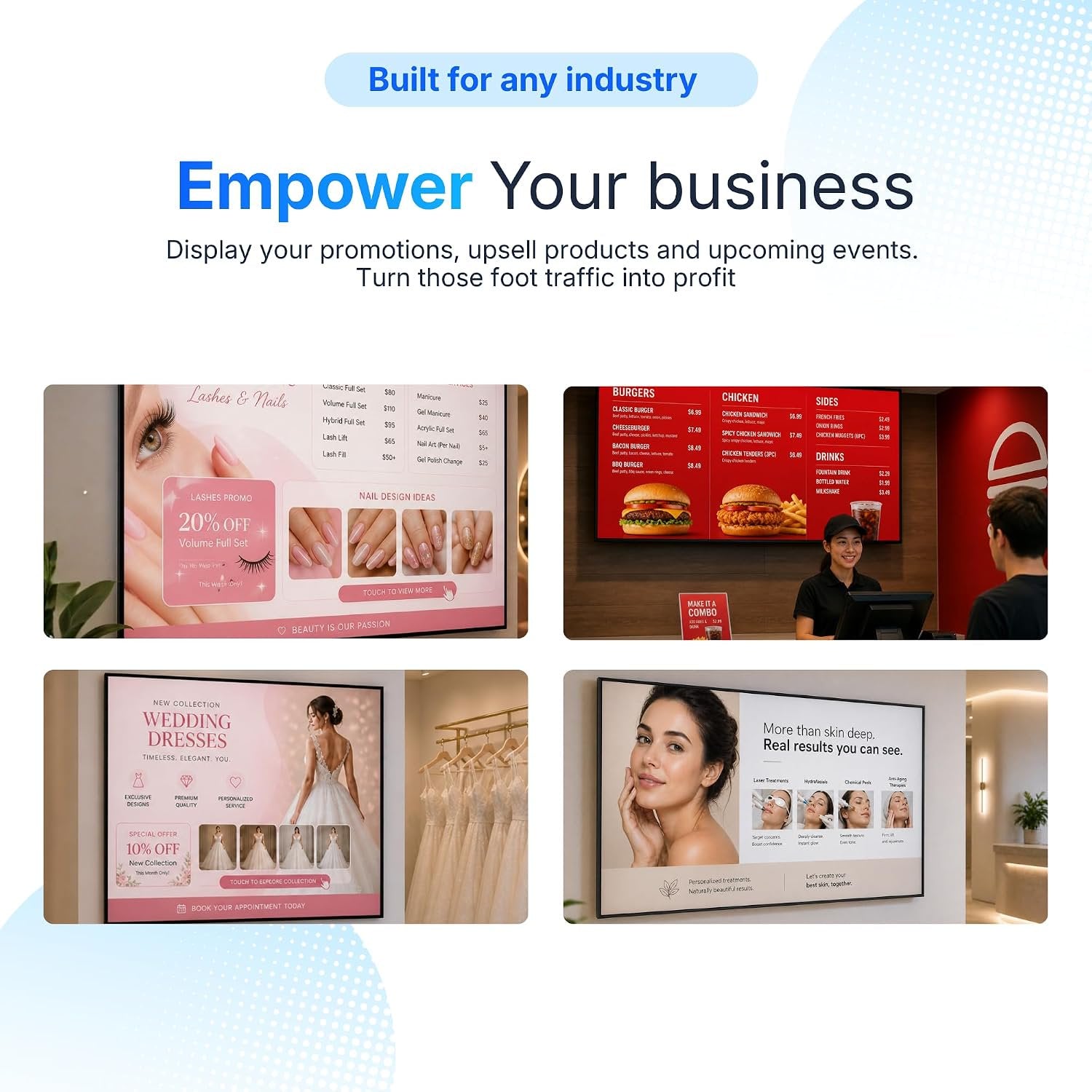 Citadel Digital Signage Display Board and Menu for Business with Offline Playback, Built-in Apps, 4K HDMI and Easy Set Up in Less Than 5 Minutes