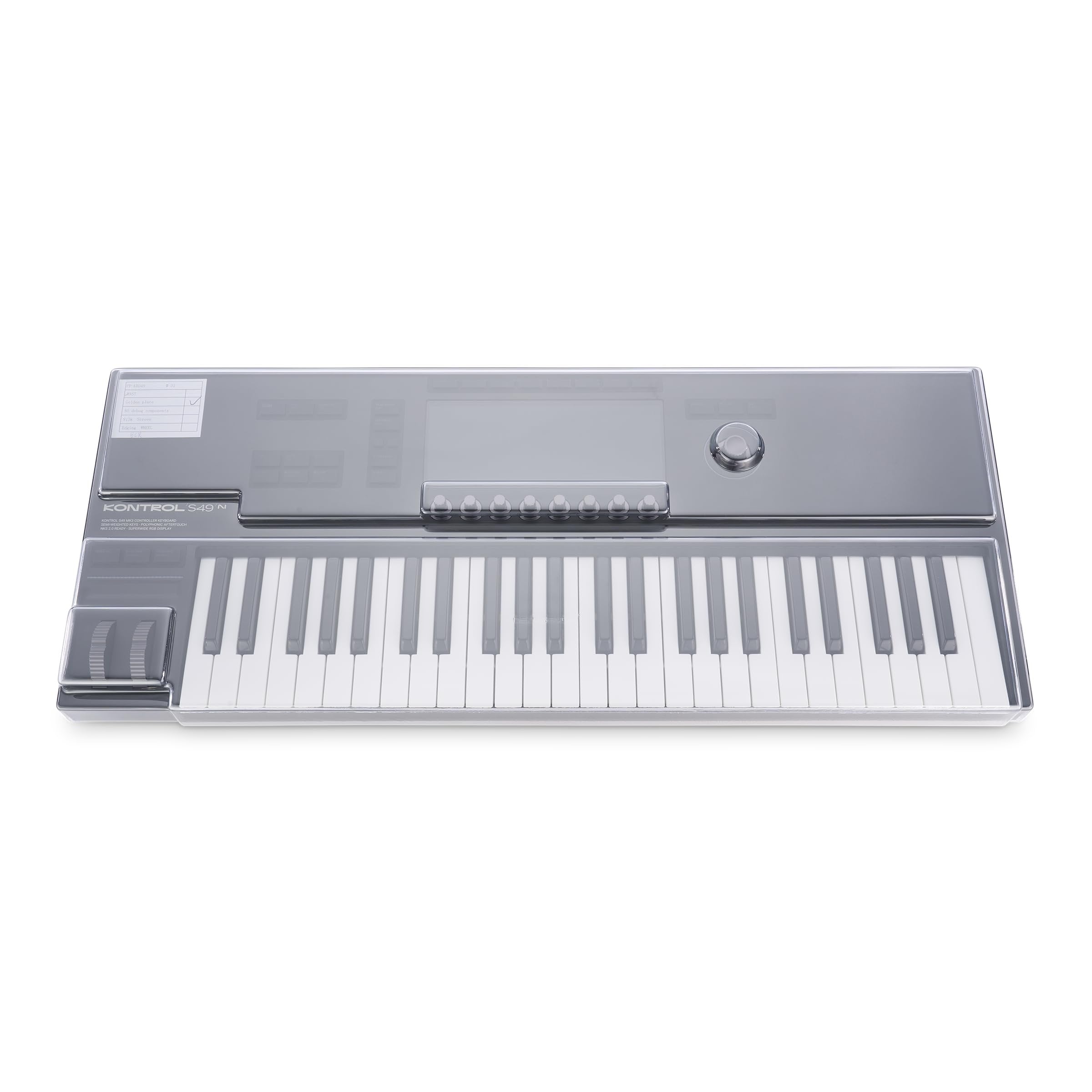 Decksaver Super Strong Polycarbonate Custom Fit Cover Compatible with Native Instruments Kontrol S49 MK3, Dust Cover for Travel and Everyday Protection