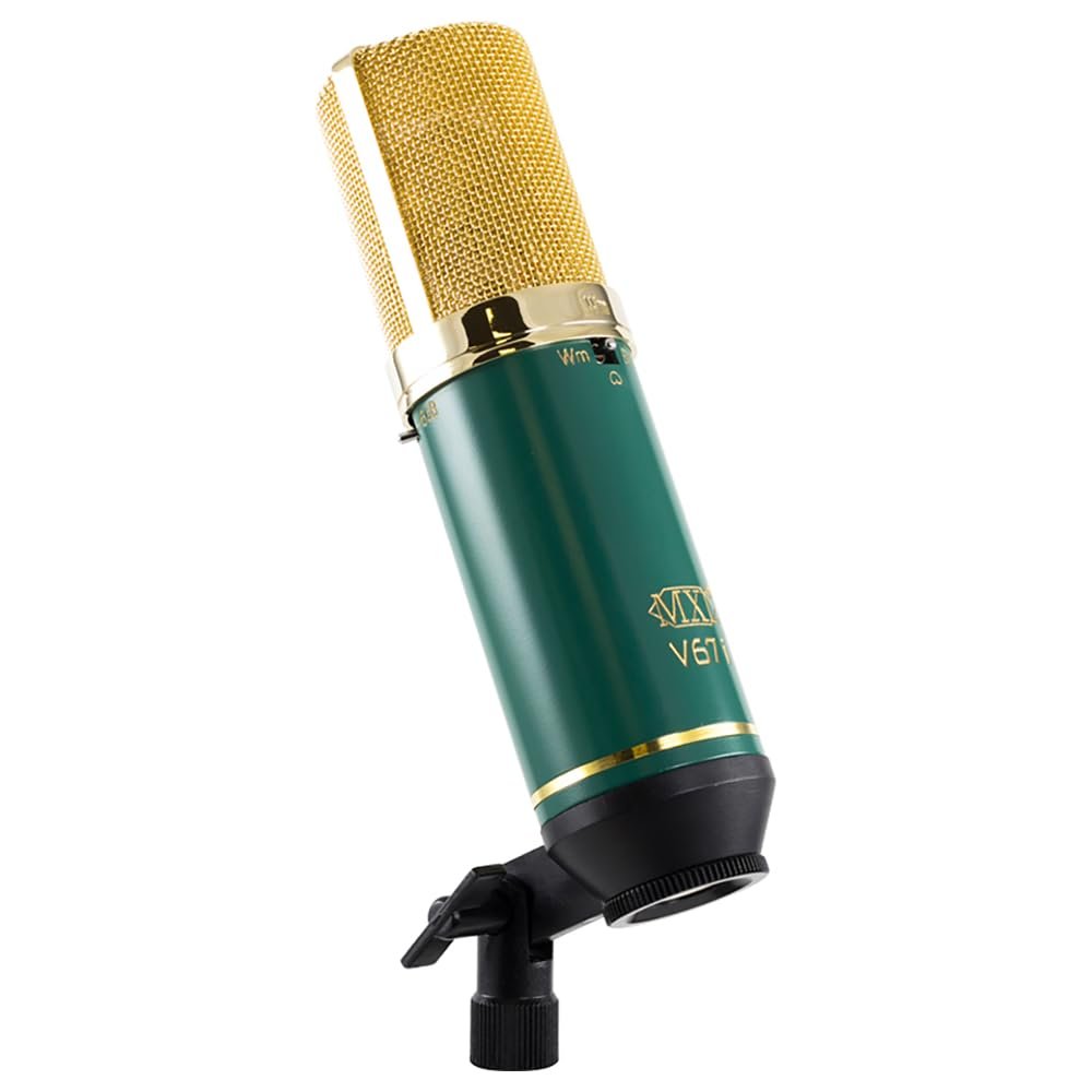MXL V67i FET Condenser Microphone Bundle with 10ft Pig Hog Microphone Cable & Polishing Cloth – Dual-Diaphragm Mic with Warm and Bright Voicings for Studio Versatility