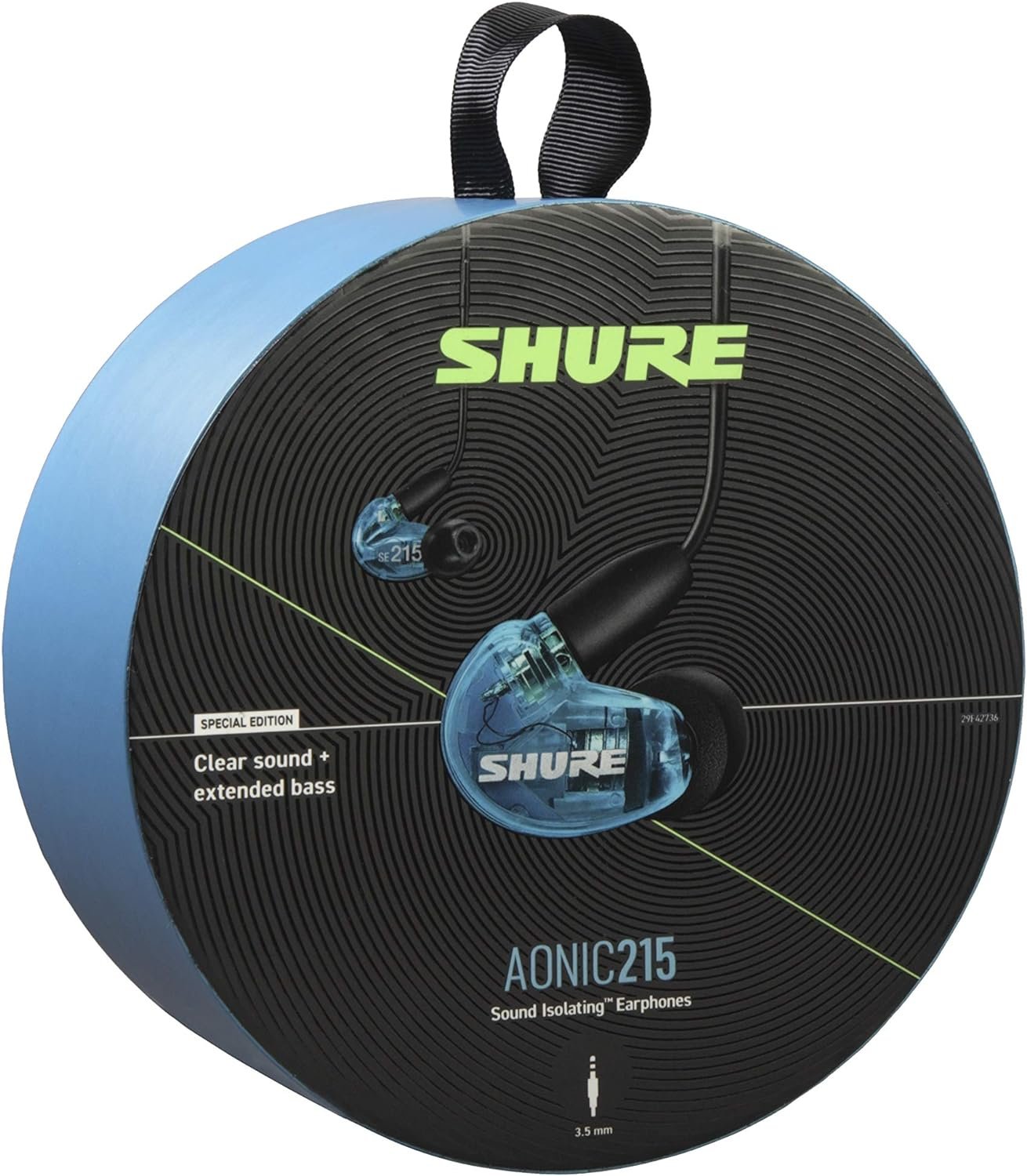 Shure AONIC 215 Wired Earbuds – Sound-Isolating In-Ear, Detachable Cable, Compatible with Apple & Android