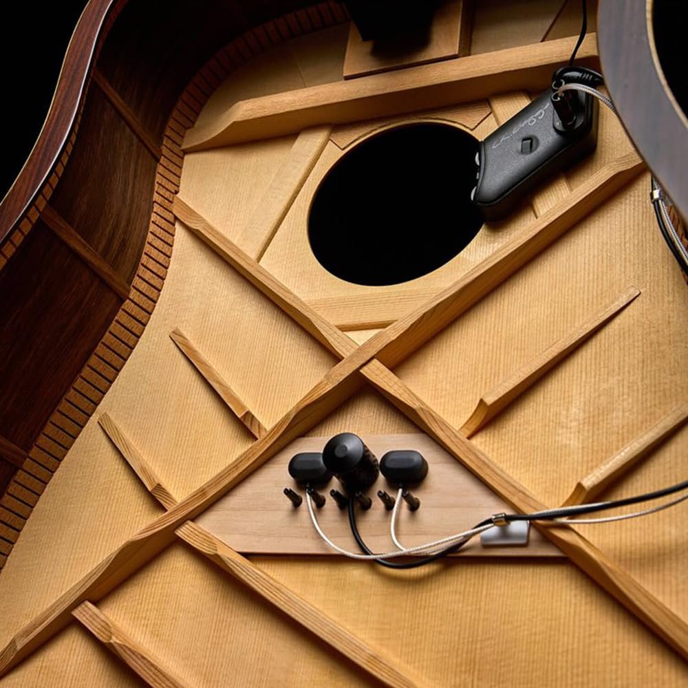 LR Baggs HiFi Duet High-Fidelity Pickup & Microphone Mixing System Bundle with 12 Guitar Picks & Polishing Cloth – Studio-Quality Acoustic Guitar Pickup with Natural Tone & Dynamic Response