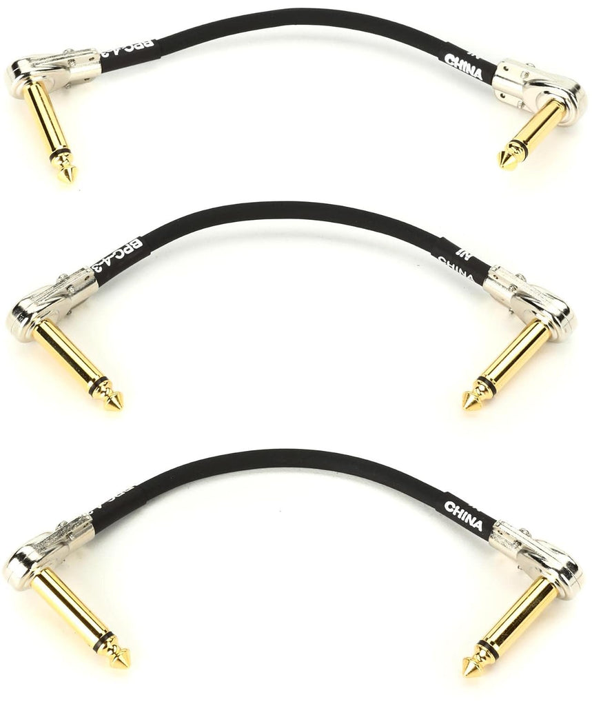 BOSS BPC-4-3 Stage And Studio Patch Cable, Auxiliary - 4 Inches (3 Pack)