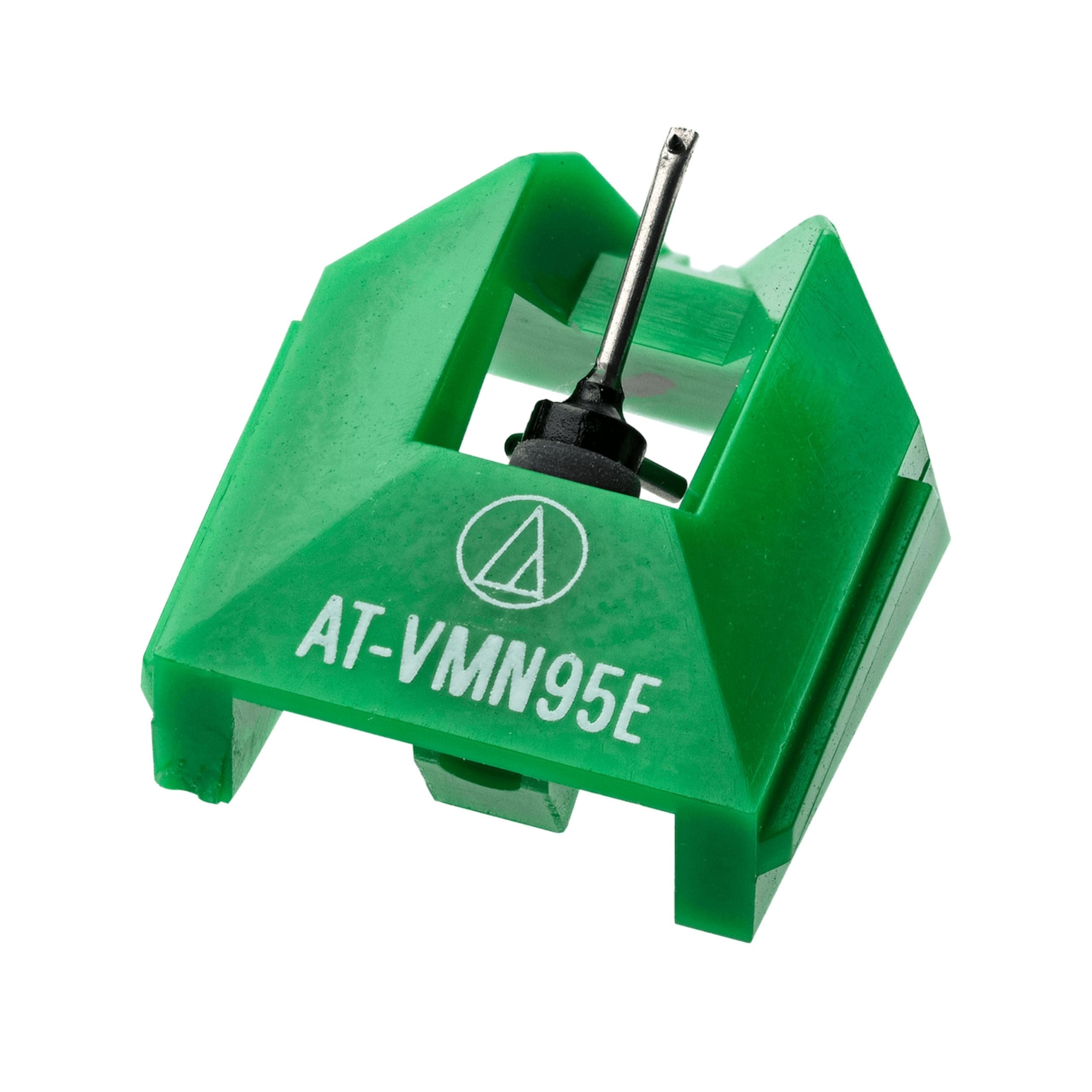 Audio-Technica AT-VMN95E Elliptical Replacement Turntable Stylus for AT-VM95 Series Cartridges, Compatible with AT-LP120X Series, AT-LP3XBT, AT-LPW40, AT-LPW50, AT-LP5X, AT-LP8X, Green