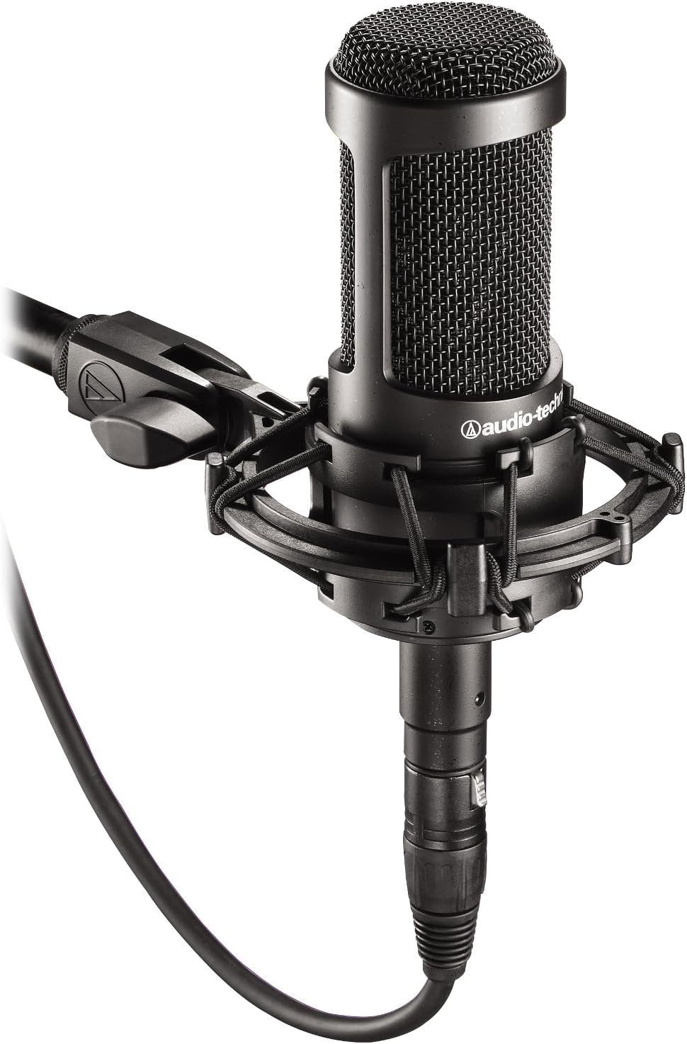 Audio-Technica AT2035PK Vocal Microphone Pack for Streaming/Podcasting, Includes XLR Mic, Adjustable Boom Arm, Shock Mount, & Monitor Headphones, Black