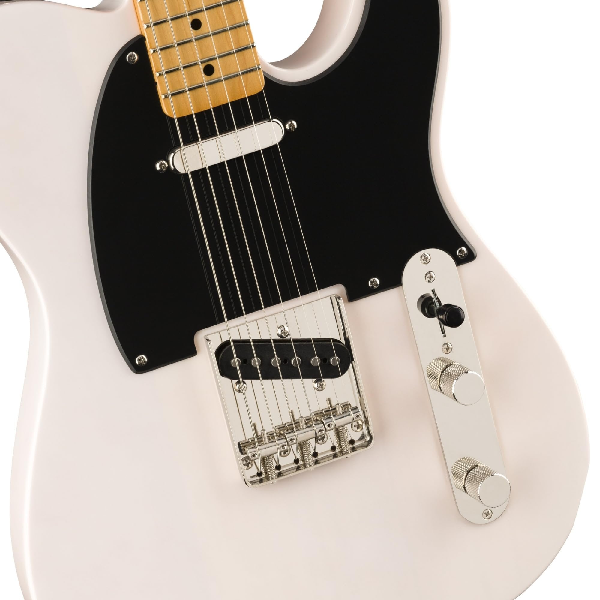 Squier Classic Vibe '50s Telecaster, Maple Fingerboard, Aged White Blonde - 0374030501 Bundle w/ 12-Pack Guitar Pick and Liquid Audio Polishing Cloth