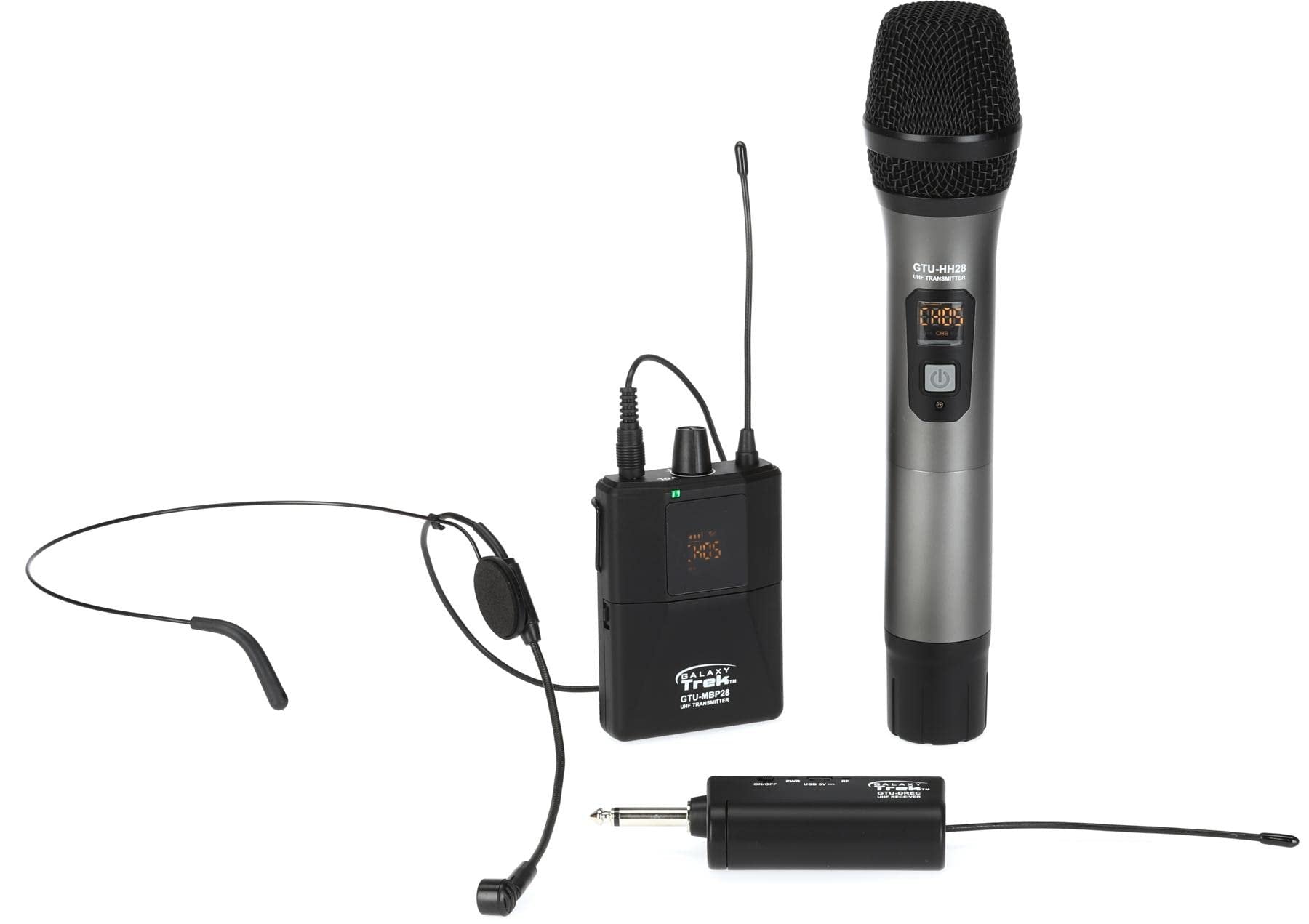 Galaxy Audio GTU-SHP5AB GTU Galaxy Trek UHF Dual Wireless Combo Mic System - P5 Band