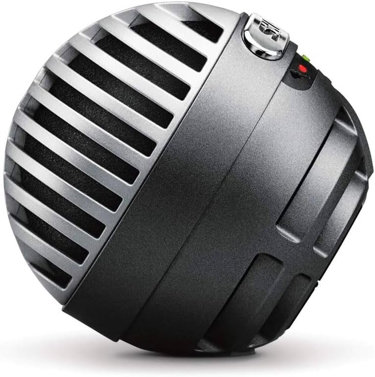 Shure MV5 Series USB Digital Condenser Microphone for Recording, Streaming, Podcasting, and Voice Communication