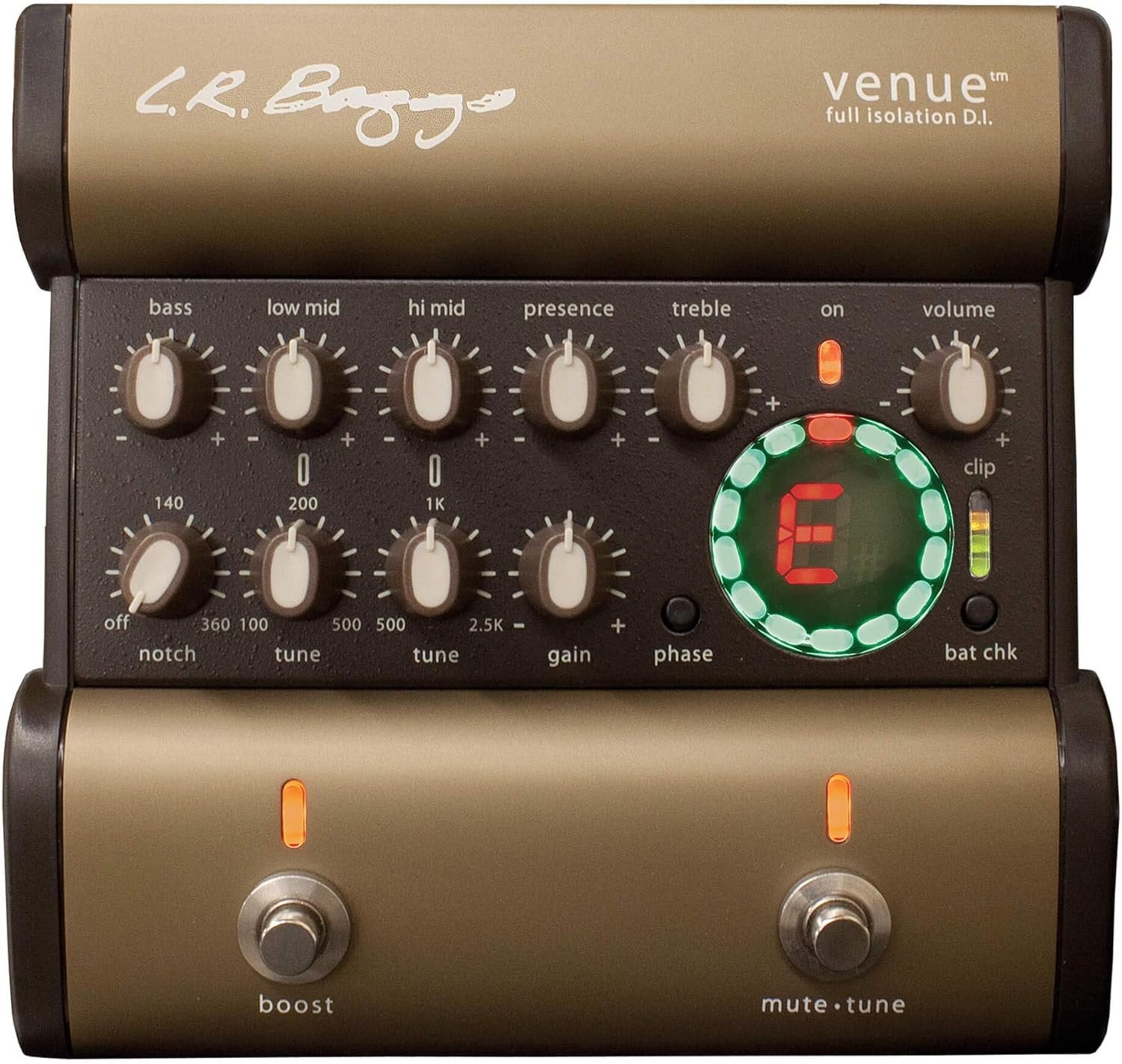 LR Baggs Venue DI Acoustic Guitar Preamp DI EQ and Tuner Pedal with FX Loop New