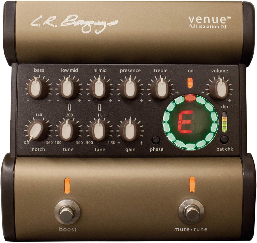 LR Baggs Venue DI Acoustic Guitar Preamp DI EQ and Tuner Pedal with FX Loop New