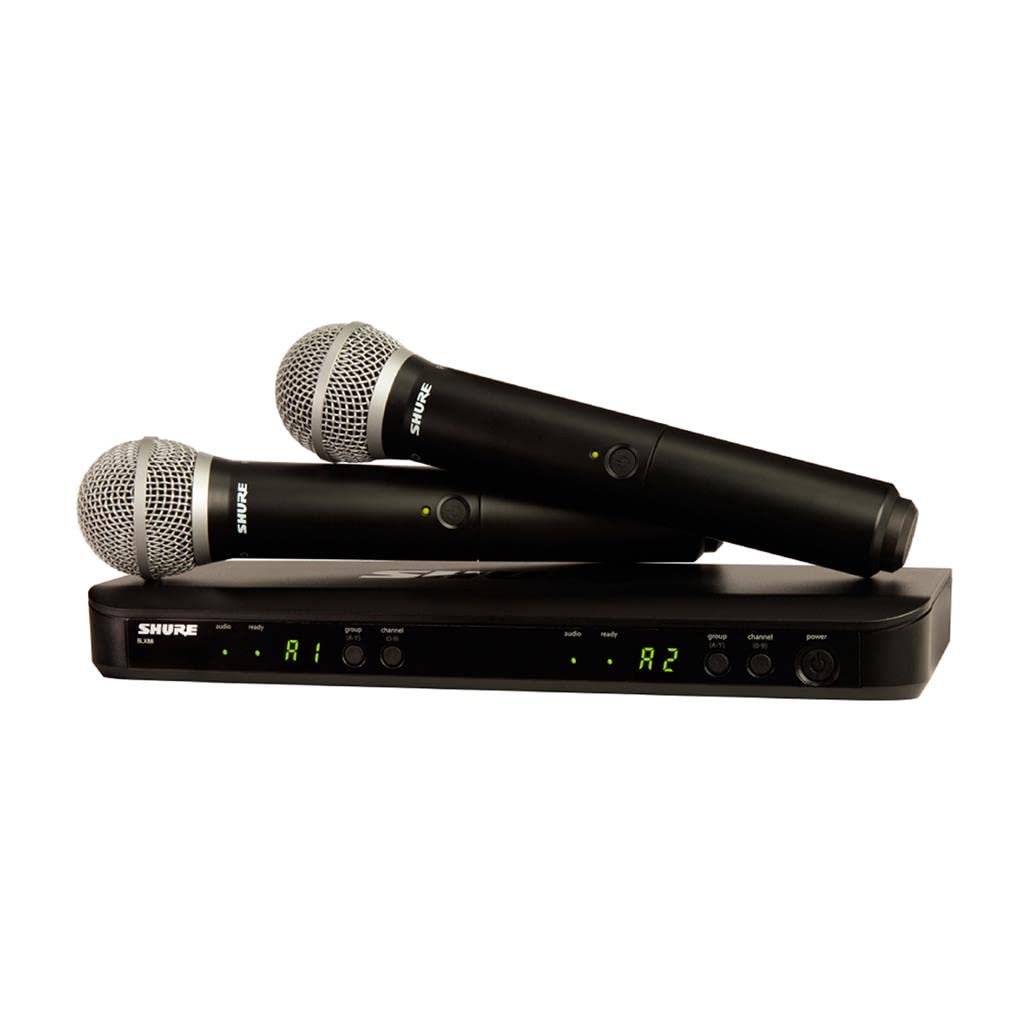 Shure BLX288/PG58 UHF Wireless Microphone System - Perfect for Church, Karaok...