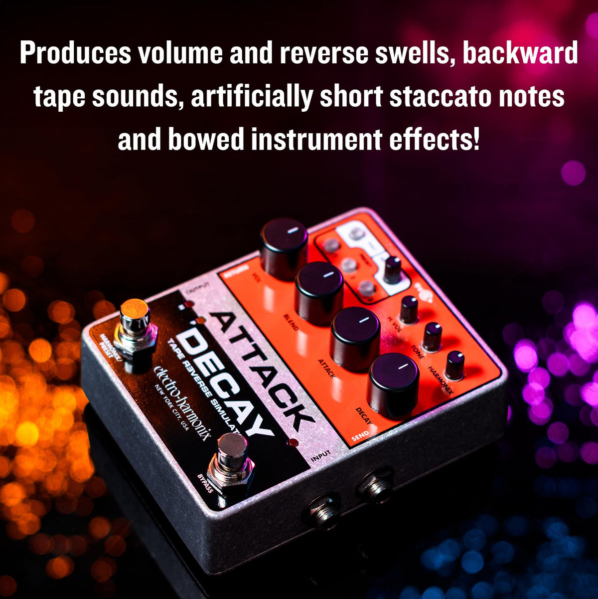 Electro-Harmonix Attack Decay Tape Reverse Simulator Pedal