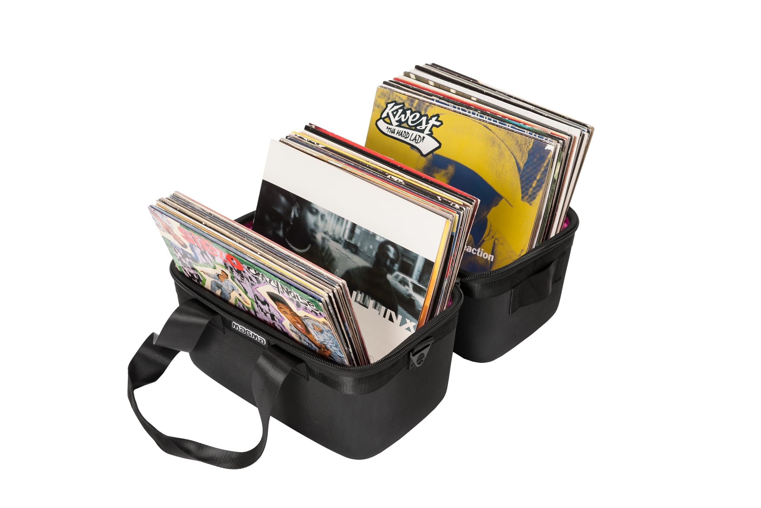 Magma 12" Sandwich Record Bag; Clever Design Holds up to 60 x 12" Vinyl Records with Extra Storage in Lid when Opened