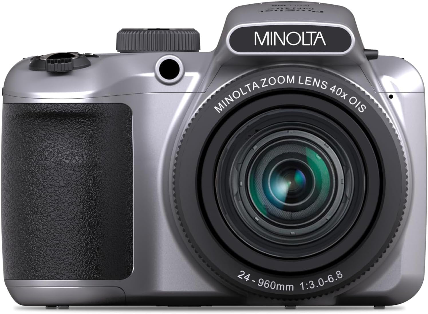 Minolta MN40Z 20MP Digital Camera – 40x Optical Zoom, 1080p FHD Video, 3.0" LCD, Wi-Fi, Face/Smile/Blink Detection – Silver