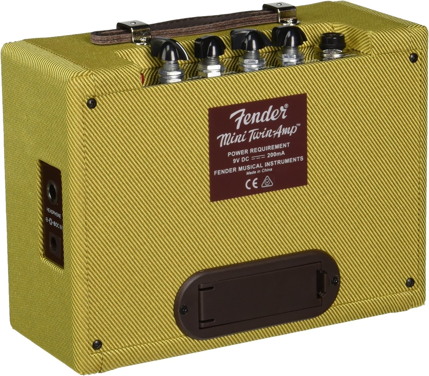 Fender Mini Deluxe Electric Guitar Amp, Portable Guitar Amp, 3 Watts, with 2-Year Warranty 7.48Dx11.42Wx3.54H Inches, Black