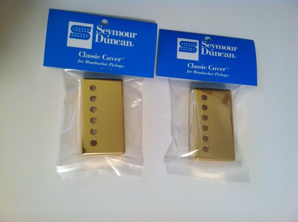 Seymour Duncan Classic Cover Gold Humbucker Pickup Covers Pair of 2