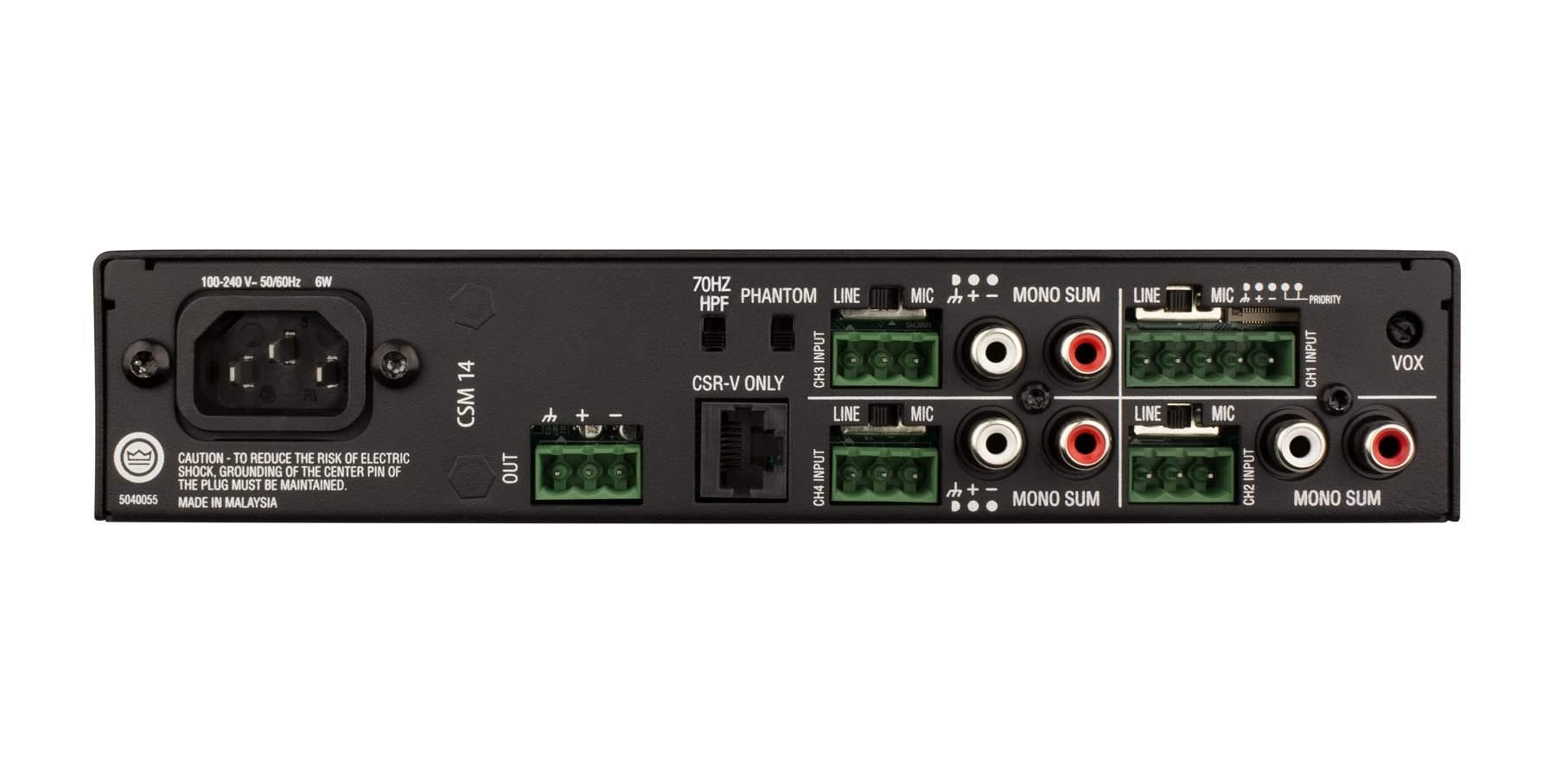 JBL Professional CSM-14 Commercial Series 4-input, 1-output Audio Mixer