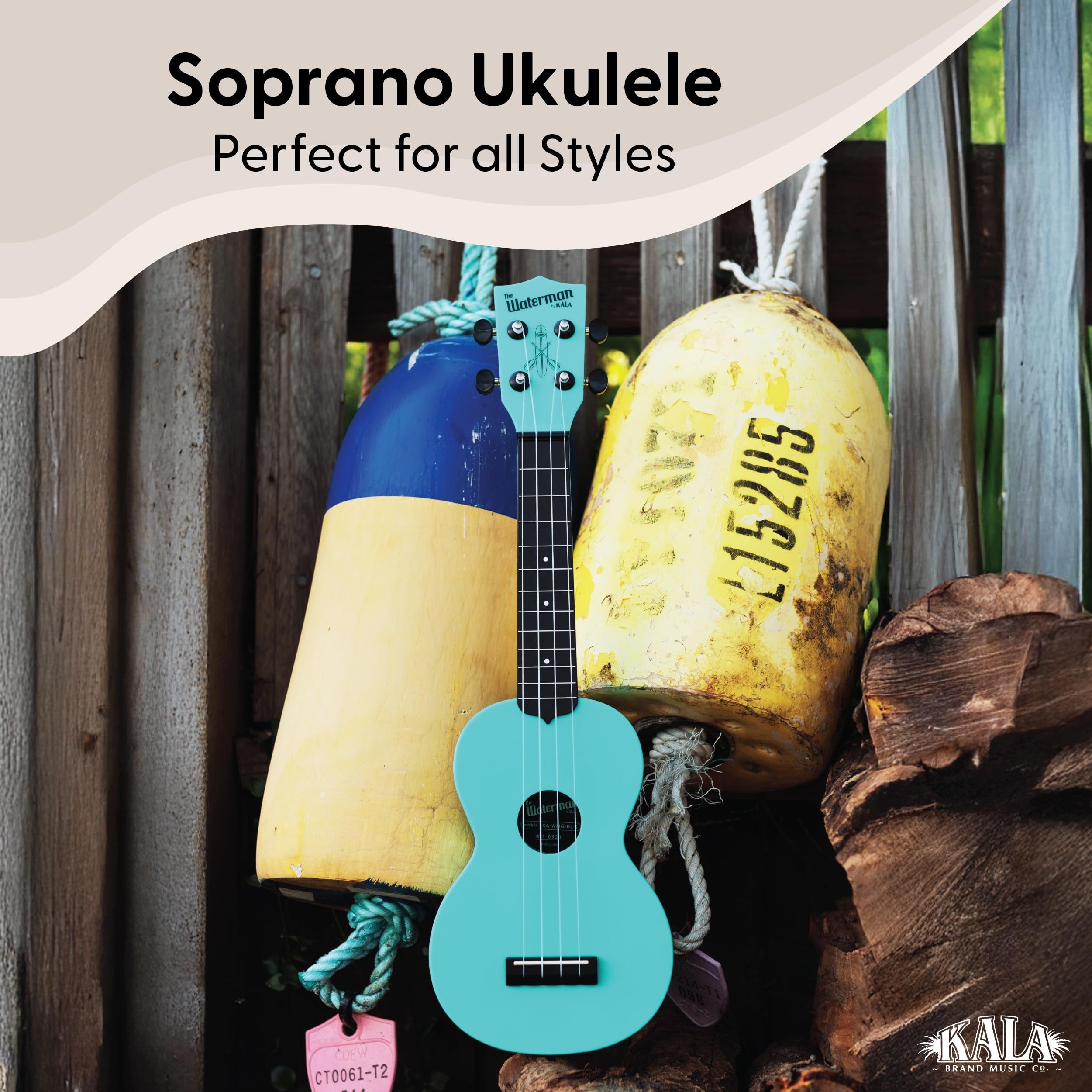 Kala Recycled Soprano Waterman Ukulele Durable, Travel-Ready Instrument