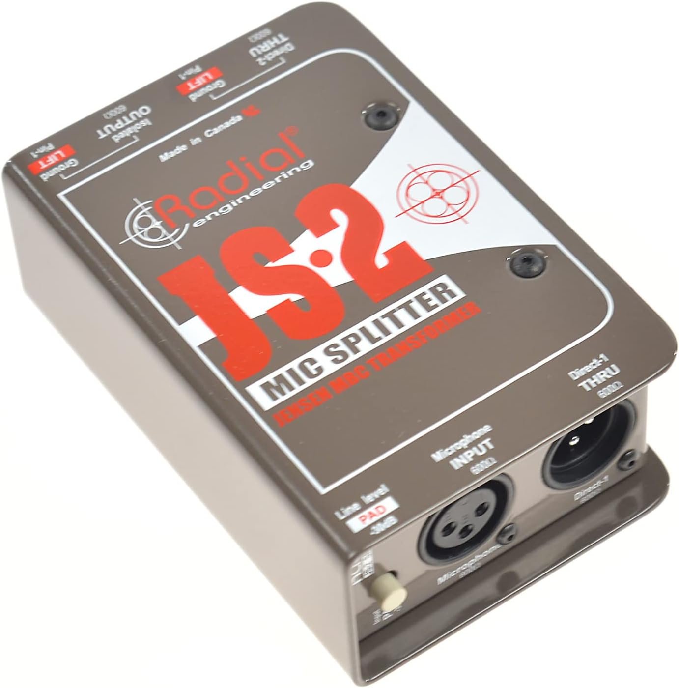 Radial Engineering JS2 Passive Microphone Splitter Direct Box