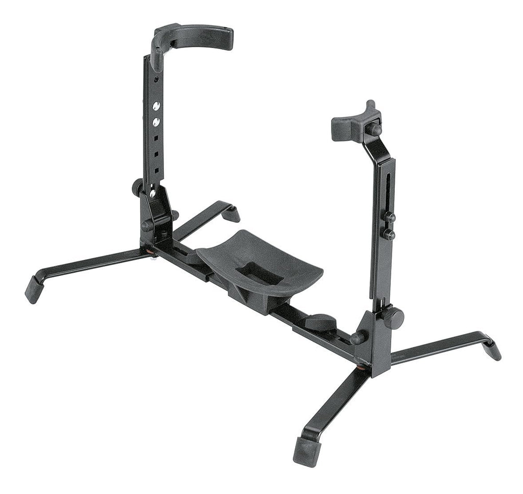 K&M Konig & Meyer 14941-000-55 Baritone Stand | Adjustable Height / Width | Rubber Covered Arms | Sturdy Instrument Support | Use w/Tenor Horn Models | Folds Potable | German Made Black