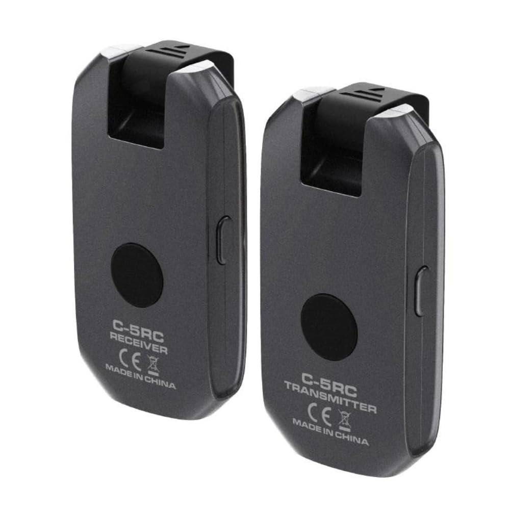 NUX Guitar Wireless System (C-5RC 5.8GHz) for Active/Passive Pickup Guitar with Charging Case Bundle with 2x Strukture S6P48 Woven Right Angle Patch Cables, 12x Fender Guitar Picks & Polishing Cloth