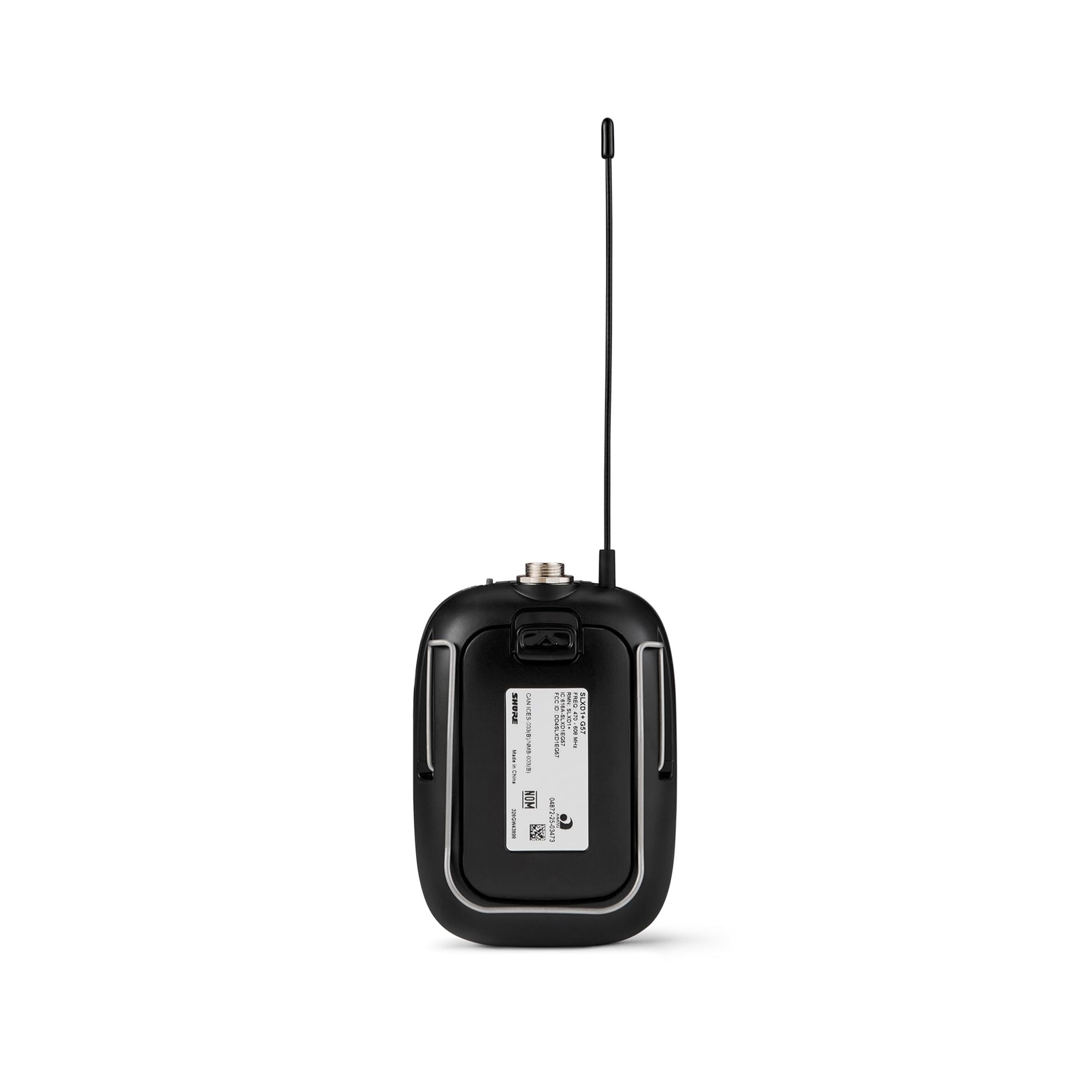 Shure SLXD1+ Bodypack Wireless Transmitter - Professional Hands-Free Audio Management, Wide-Tuning Capability, ShowLink Ease Control, Automatic Channel Scanning, Mobile Device Configuration Compatible