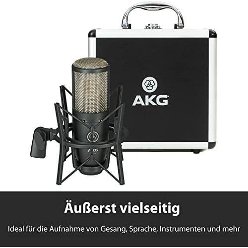 AKG Pro Audio P220 Vocal Condenser Microphone, Black, 6.00 x 8.00 x 12.00"