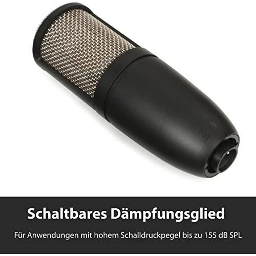 AKG Pro Audio P220 Vocal Condenser Microphone, Black, 6.00 x 8.00 x 12.00"