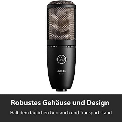 AKG Pro Audio P220 Vocal Condenser Microphone, Black, 6.00 x 8.00 x 12.00"