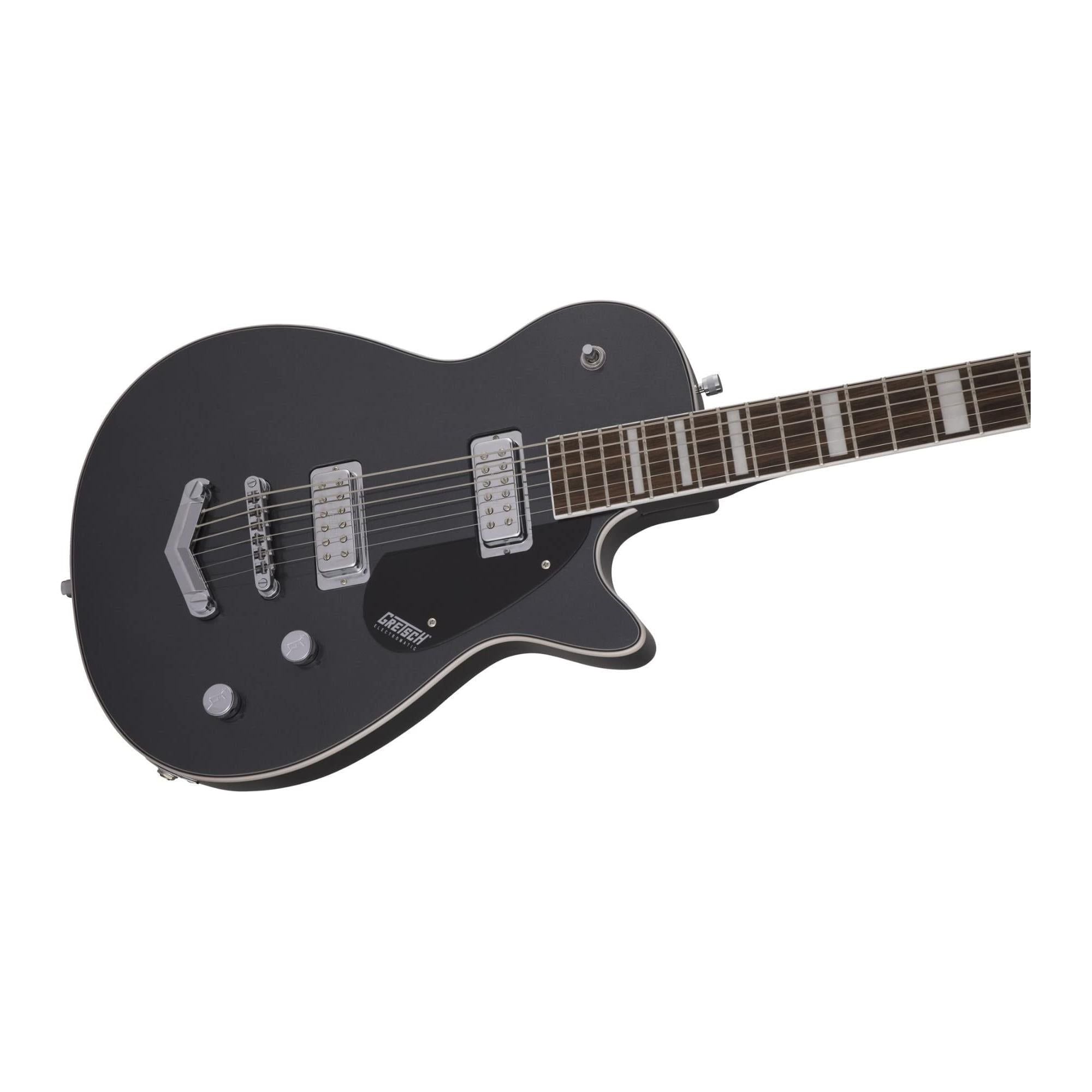 Gretsch G5260T Electromatic Jet Baritone Solid Body 6-String Electric Guitar with V-Stoptail, 12-Inch Laurel Fingerboard, and Bolt-On Maple Neck (Right-Handed, London Grey)